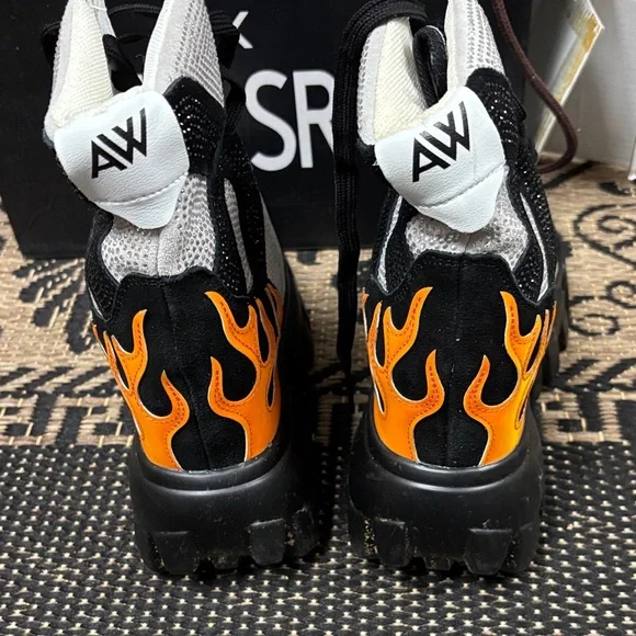 Anthony Wang x LASR Black and White High-Top Sneakers women’s 7.5 - Picture 7 of 13